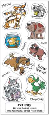 Positively Pets  Animal Festive Sticker Sheets